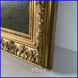 Tableau, Grand paysage alpin, huile sur toile signée Sures, Alpes Suisses