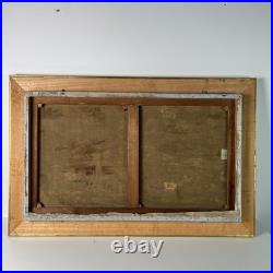 Tableau, Grand paysage alpin, huile sur toile signée Sures, Alpes Suisses