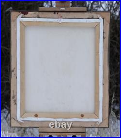 Tableau Huile Sur Toile Signé, Portrait d'Homme, Brille, Encadré OOAK