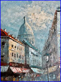 Tableau Huile/Toile signé BURNETT Paris Montmartre Oil/Canvas BURNETT Paris