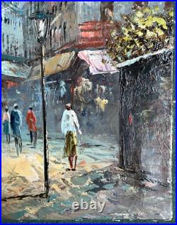 Tableau Huile/Toile signé BURNETT Paris Montmartre Oil/Canvas BURNETT Paris