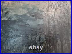 Tableau Huile sur toile Gaillard Deschamps paysage bord de l'armençon