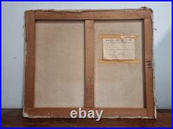 Tableau Huile sur toile Gaillard Deschamps paysage bord de l'armençon