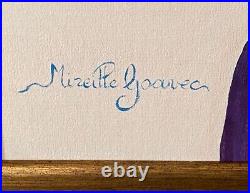 Tableau Huile sur toile- Nu Bleu signé Mireille Goavec