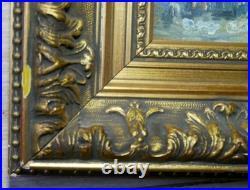 Tableau Huile sur toile Port Le Havre scène animée, marine post-impressi