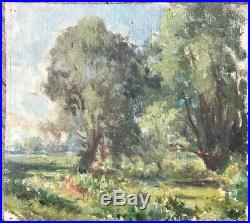 Tableau Impressionnisme Paysage Arboré Peinture de Jules Cyrille Cavé 1859-1949