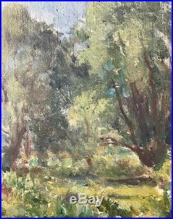 Tableau Impressionnisme Paysage Arboré Peinture de Jules Cyrille Cavé 1859-1949