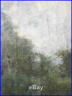 Tableau Impressionnisme Paysage Campagne Huile de Jules Cyrille Cavé 1859-1949