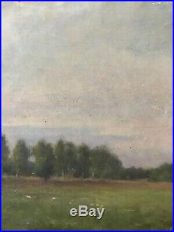 Tableau Impressionnisme Paysage de Campagne Peinture de Jules C. Cavé 1859-1949