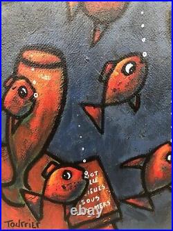 Tableau Marin et poissons Format 50x61cm Tourrier