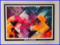 Tableau Moderne fluorescent- art contemporain art abstrait tableau XL