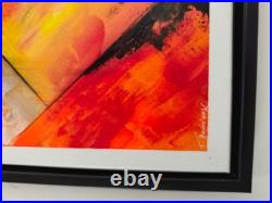 Tableau Moderne fluorescent- art contemporain art abstrait tableau XL