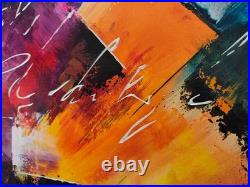 Tableau Moderne fluorescent- art contemporain art abstrait tableau XL