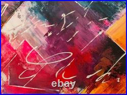 Tableau Moderne fluorescent- art contemporain art abstrait tableau XL