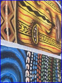 Tableau Original Johnson AGUA Papouasie Nouvelle Guinée Art Océanien 80x57cm