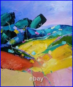 Tableau Original de S! C 50 x 40 cm abstrait au couteau Vallée en Provence
