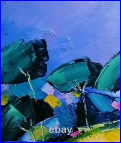 Tableau Original de S! C 50 x 40 cm abstrait au couteau Vallée en Provence