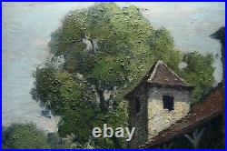 Tableau Paysage Bord de fleuve- post impressionniste-qualité