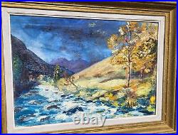 Tableau Paysage Rivière Nature Peinture huile sur toile