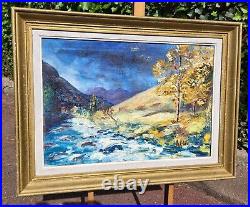 Tableau Paysage Rivière Nature Peinture huile sur toile