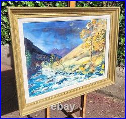 Tableau Paysage Rivière Nature Peinture huile sur toile