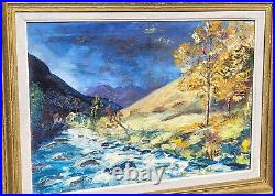 Tableau Paysage Rivière Nature Peinture huile sur toile