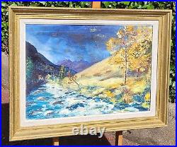 Tableau Paysage Rivière Nature Peinture huile sur toile