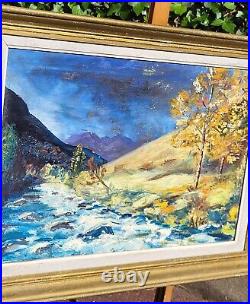 Tableau Paysage Rivière Nature Peinture huile sur toile