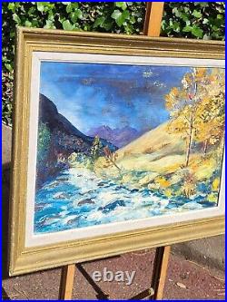 Tableau Paysage Rivière Nature Peinture huile sur toile