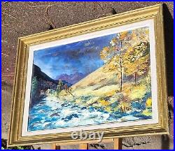 Tableau Paysage Rivière Nature Peinture huile sur toile