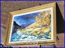 Tableau Paysage Rivière Nature Peinture huile sur toile