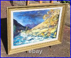 Tableau Paysage Rivière Nature Peinture huile sur toile