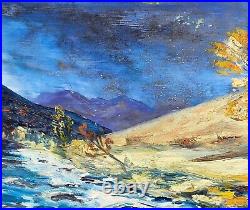 Tableau Paysage Rivière Nature Peinture huile sur toile