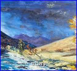 Tableau Paysage Rivière Nature Peinture huile sur toile