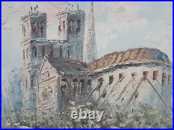 Tableau Peinture A L'huile Sur Toile Burnett Paris Notre Dame