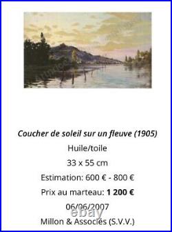 Tableau Peinture Ancienne Arcachon Paul Louchet 1905