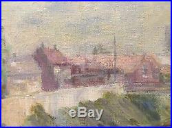 Tableau Peinture Cadre 20è XXè Brückner Paysage Montmartre Post Impressionnisme
