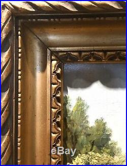 Tableau Peinture Cadre ancien 19èm XIXèm 20èm XXèm Carvin Paysage provençal Rare