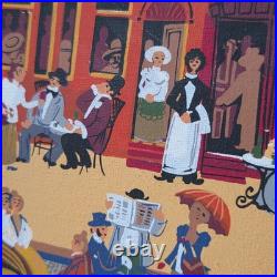 Tableau Peinture Huile Louis Men Art Naif Montmartre Paris Moulin Rouge 1980