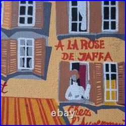 Tableau Peinture Huile Louis Men Art Naif Montmartre Paris Moulin Rouge 1980