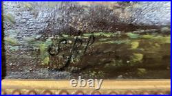 Tableau Peinture Huile Sur Toile Cadre Dore Signe S. Klum