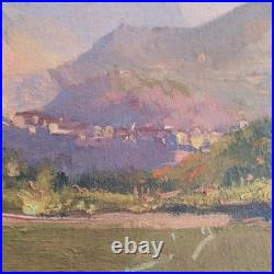 Tableau Peinture La Vallée de la Vésubie Attribué à Adolfo FERAGUTTI-VISCONTI