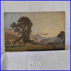 Tableau Peinture La Vallée de la Vésubie Attribué à Adolfo FERAGUTTI-VISCONTI