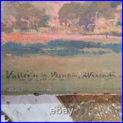 Tableau Peinture La Vallée de la Vésubie Attribué à Adolfo FERAGUTTI-VISCONTI