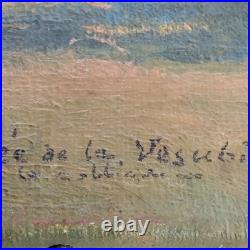 Tableau Peinture La Vallée de la Vésubie Attribué à Adolfo FERAGUTTI-VISCONTI