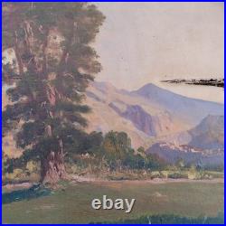 Tableau Peinture La Vallée de la Vésubie Attribué à Adolfo FERAGUTTI-VISCONTI