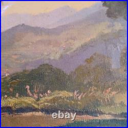 Tableau Peinture La Vallée de la Vésubie Attribué à Adolfo FERAGUTTI-VISCONTI