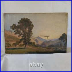 Tableau Peinture La Vallée de la Vésubie Attribué à Adolfo FERAGUTTI-VISCONTI