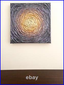 Tableau Peinture, acrylique sur toile, abstrait, 29x29, or violet, nature Tableau Peinture, acrylique sur toile, abstrait, 29x29, or violet, nature