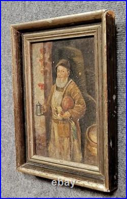 Tableau Peinture huile sur toile marouflée sur panneau époque XIX